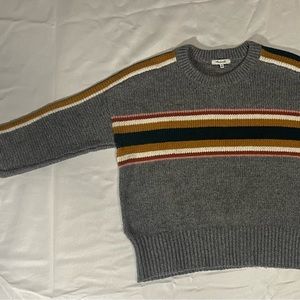 Madewell great striped sweater white yellow pink